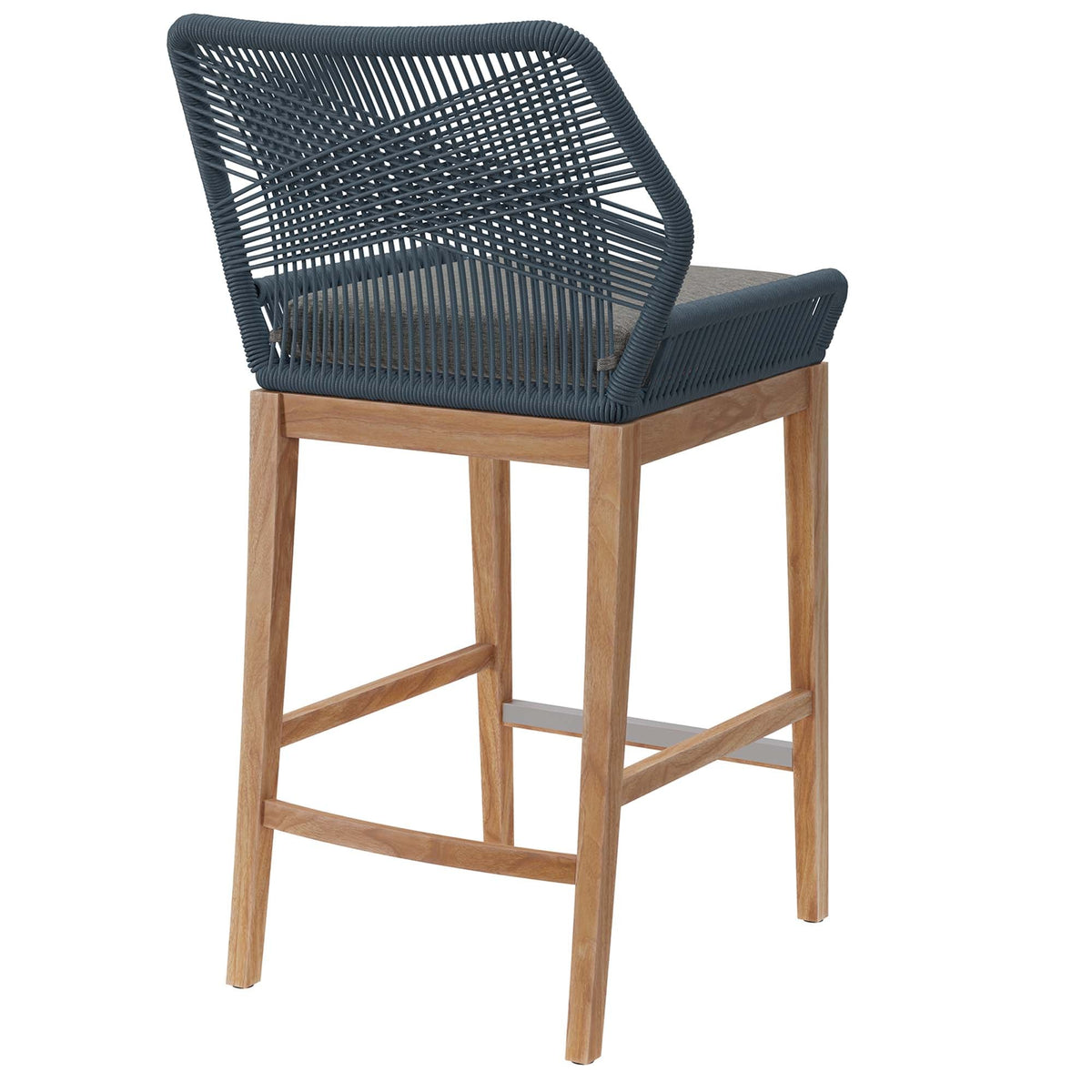 Wellspring Outdoor Patio Teak Wood Bar Stool - view 7