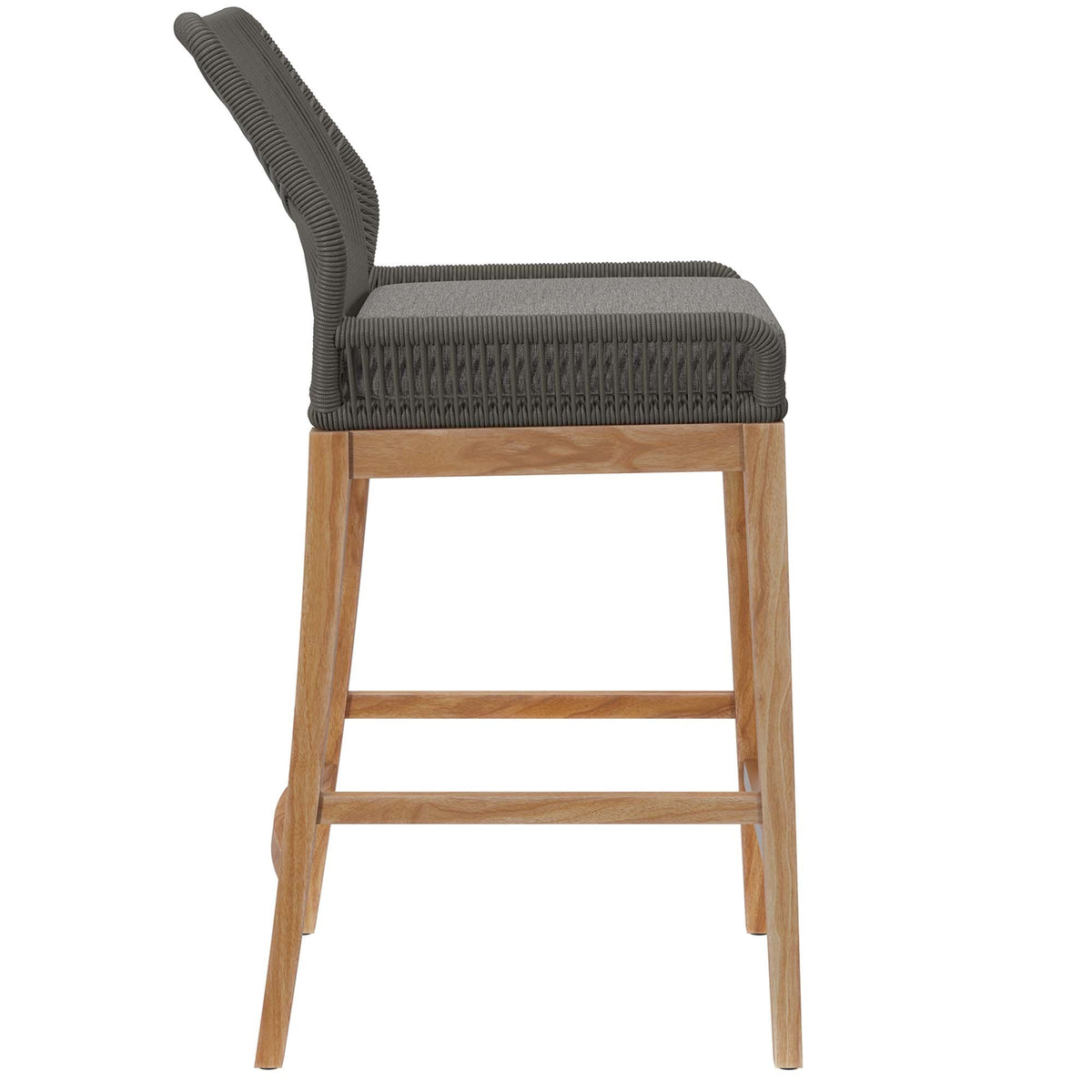 Wellspring Outdoor Patio Teak Wood Bar Stool - view 5