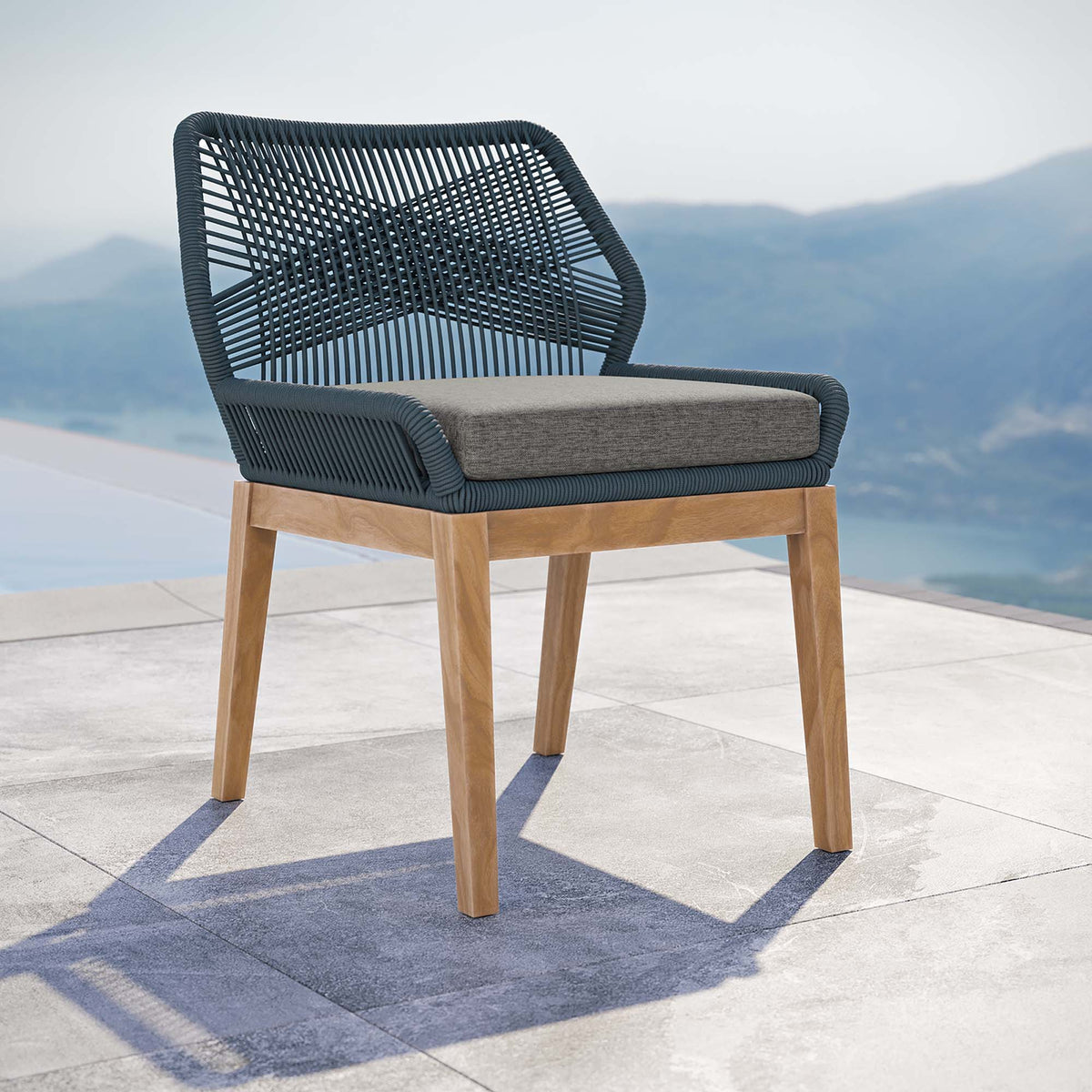 Wellspring Outdoor Patio Teak Wood Dining Chair - view 19