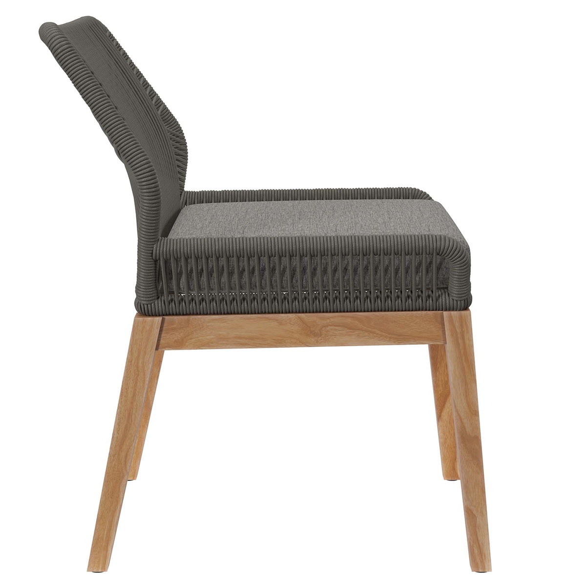 Wellspring Outdoor Patio Teak Wood Dining Chair - view 5