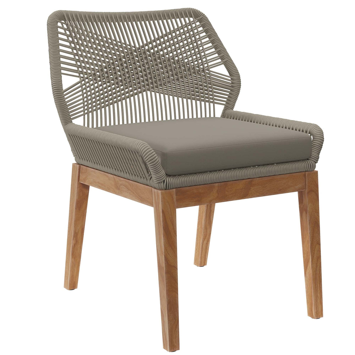 Wellspring Outdoor Patio Teak Wood Dining Chair - view 3