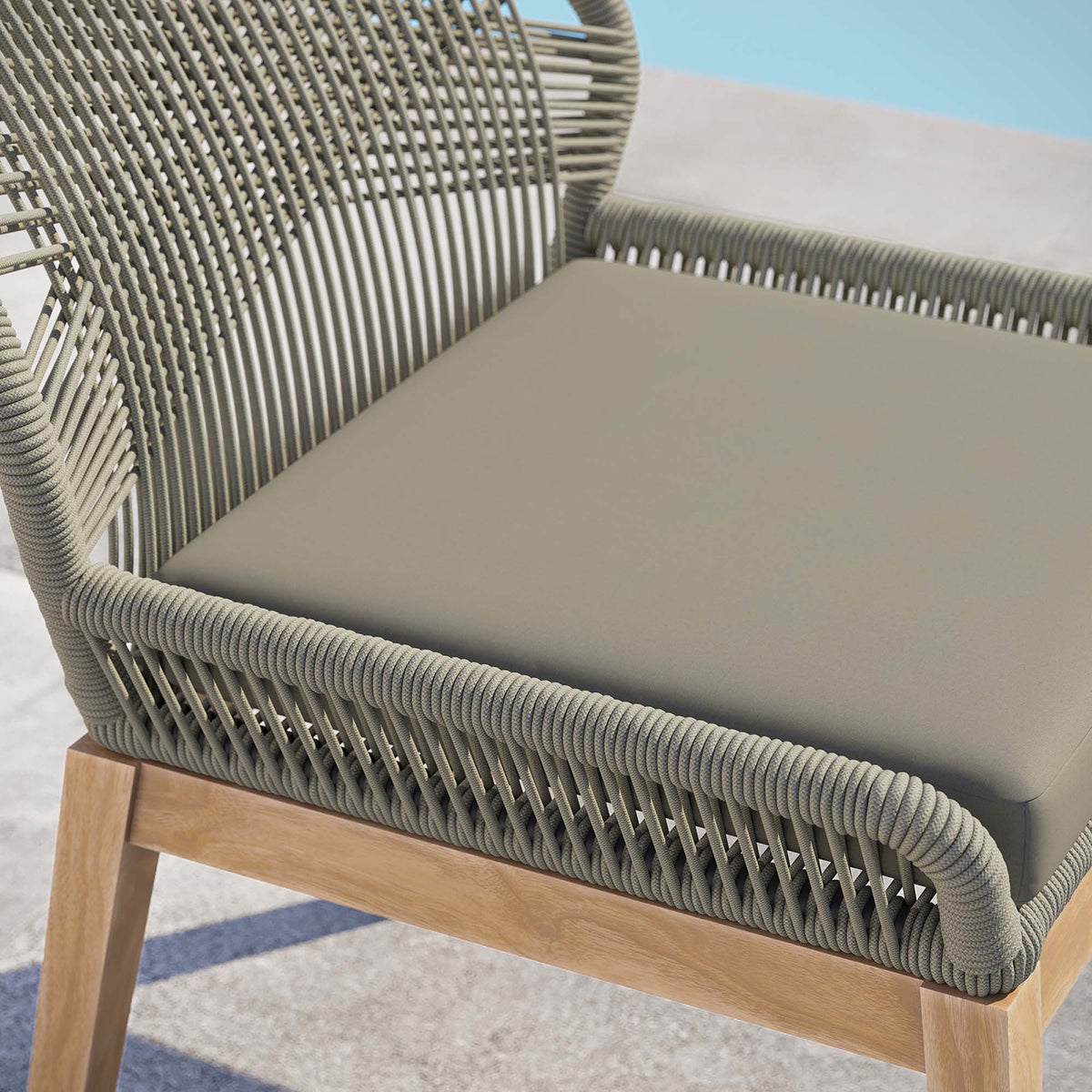 Wellspring Outdoor Patio Teak Wood Dining Chair - view 18