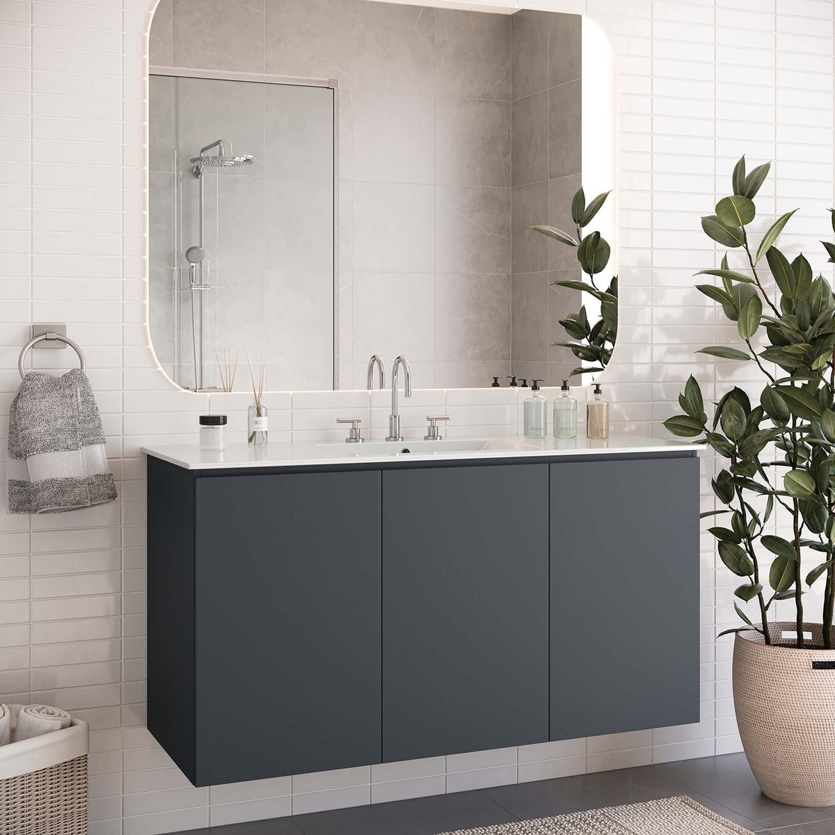 Bryn Wall-Mount Bathroom Vanity Basin Included