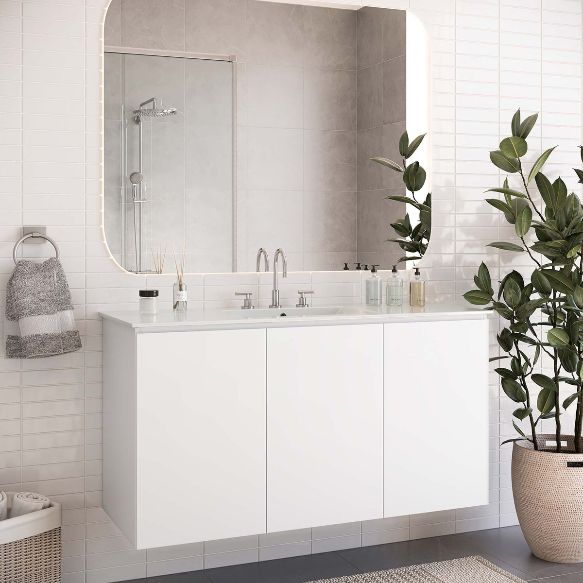 Bryn Wall-Mount Bathroom Vanity Basin Included