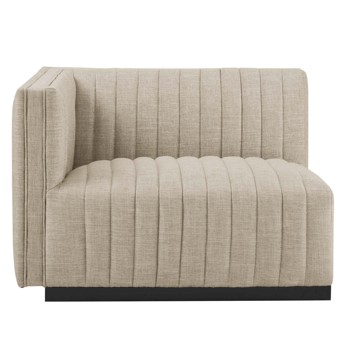 Conjure 5-Piece Channel Tufted Upholstered Fabric Sectional