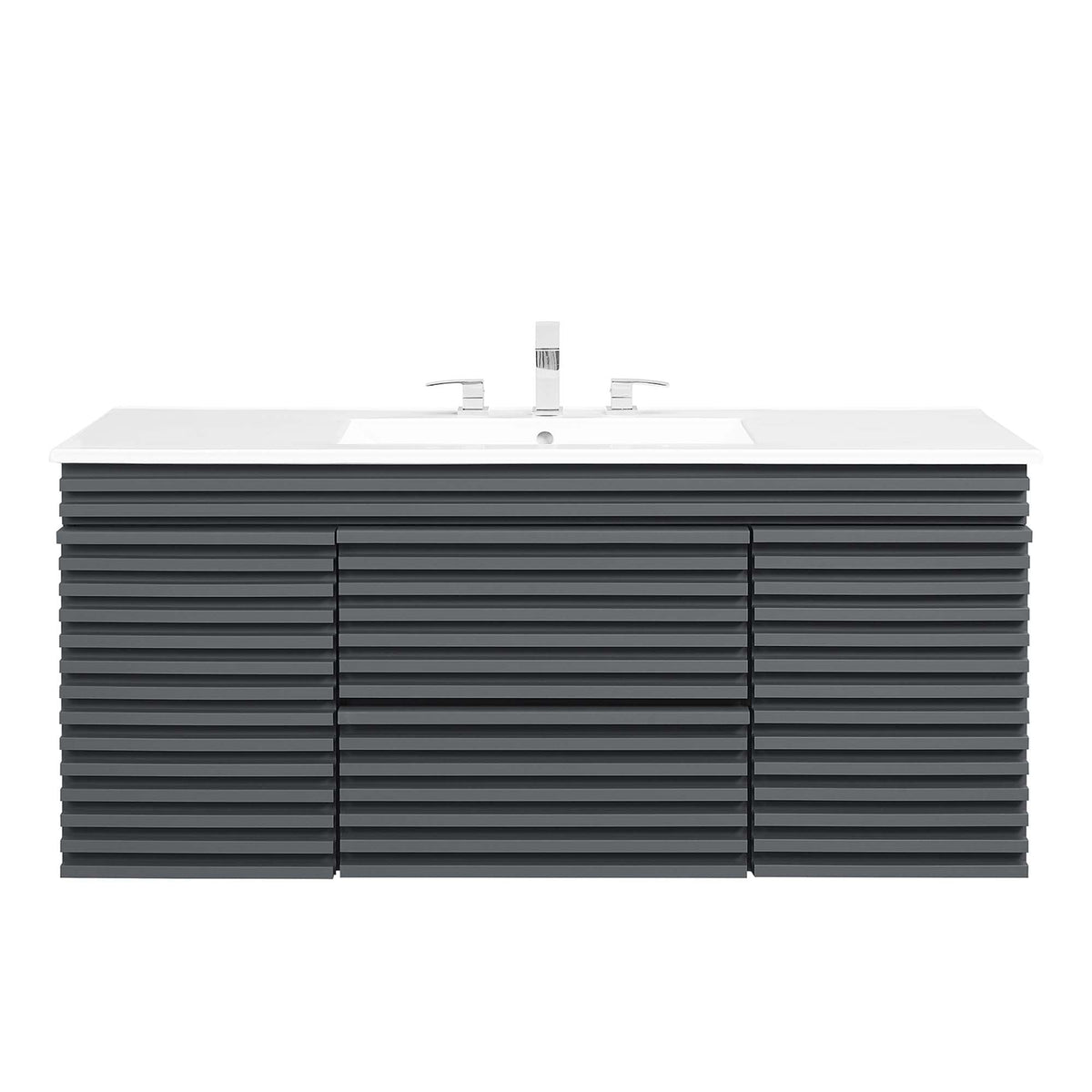 Render 48" Wall-Mount Bathroom Vanity Basin Included