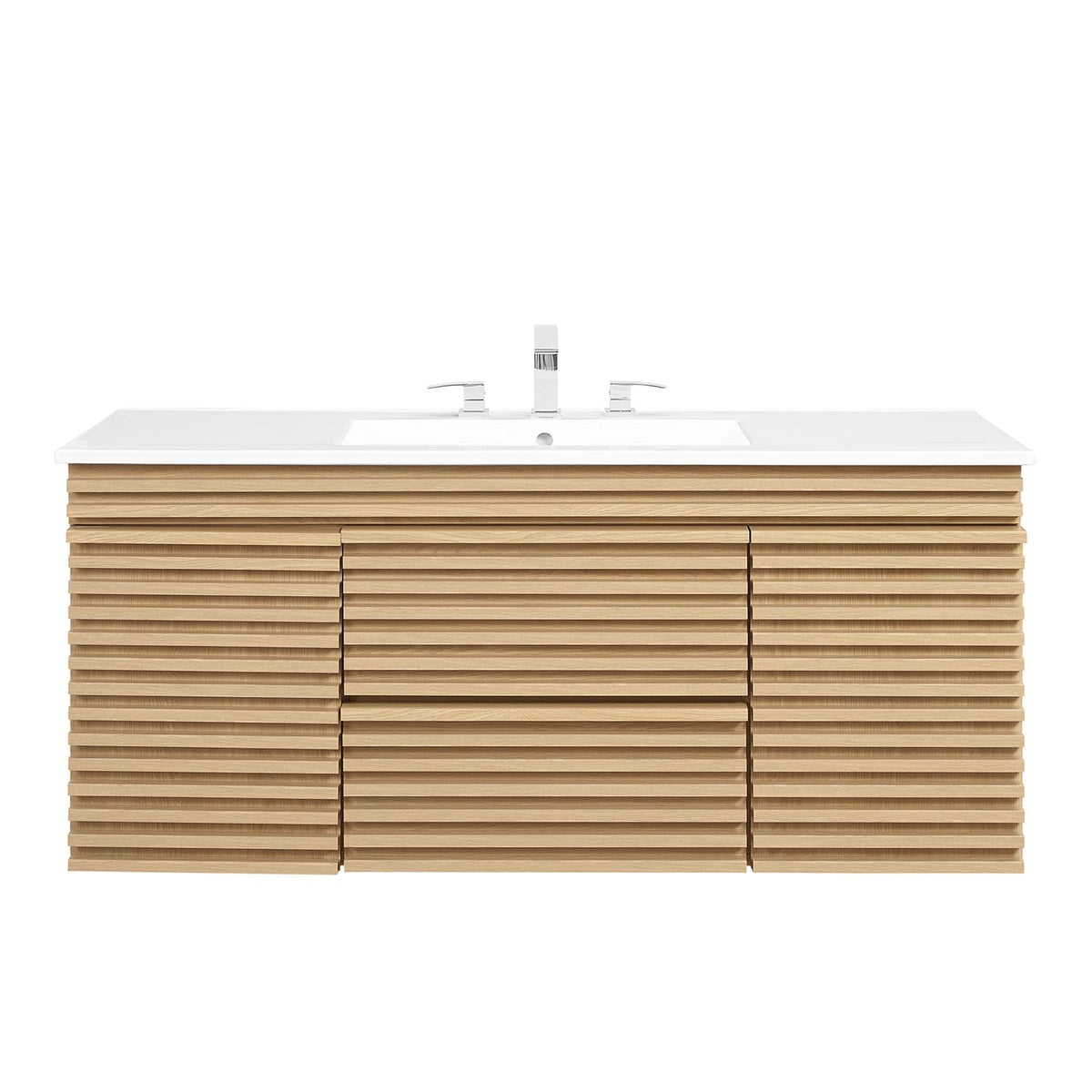 Render 48" Wall-Mount Bathroom Vanity Basin Included