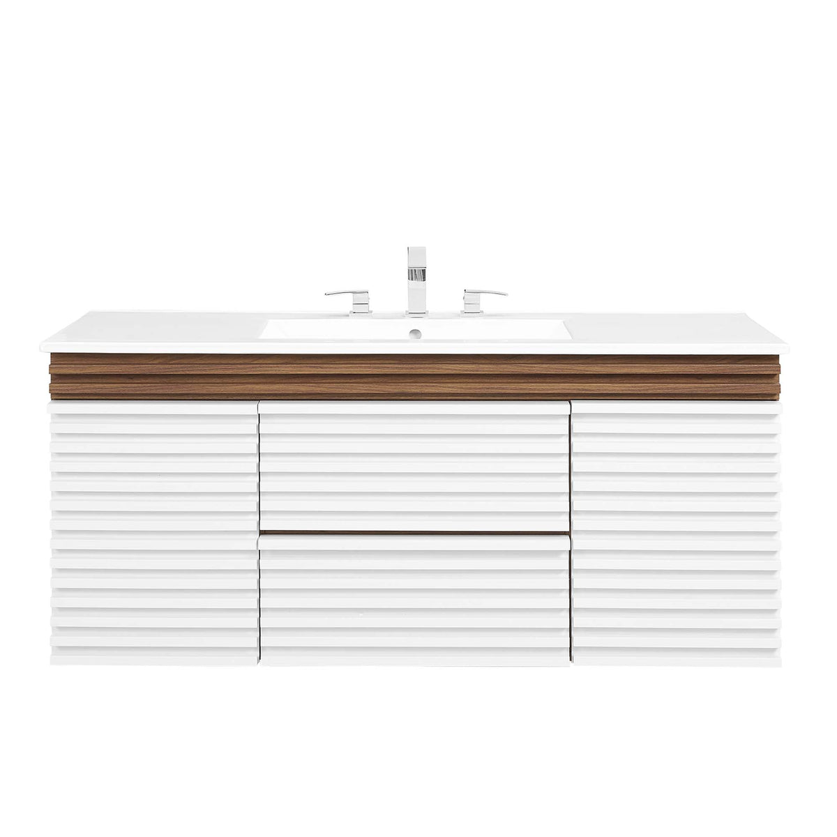 Render 48" Wall-Mount Bathroom Vanity Basin Included