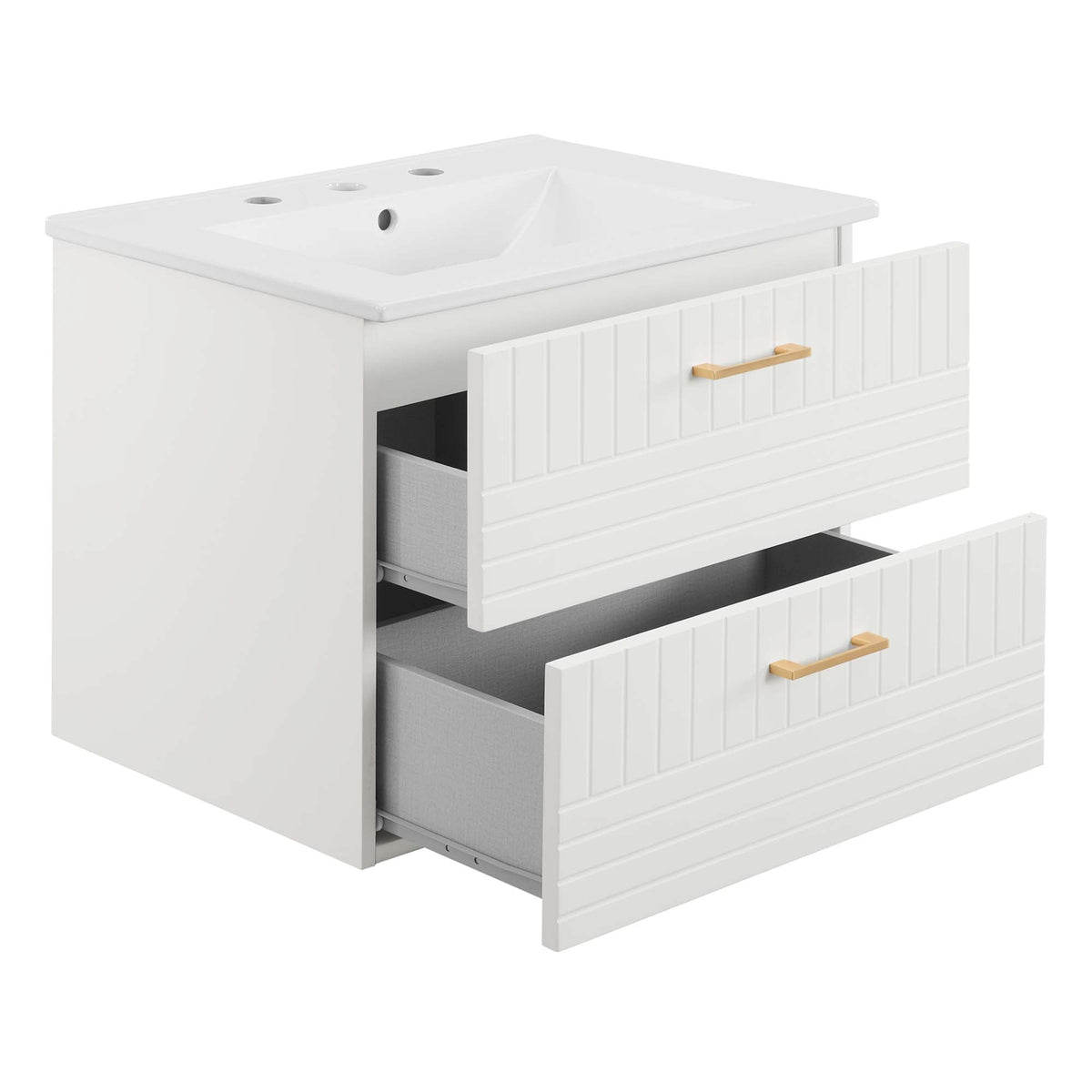 Daybreak Wall-Mount Bathroom Vanity Basin Included