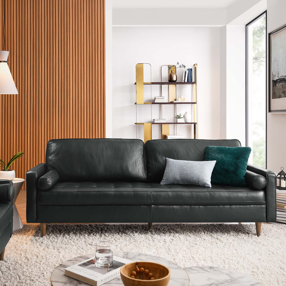 Valour 88" Leather Sofa - view 15