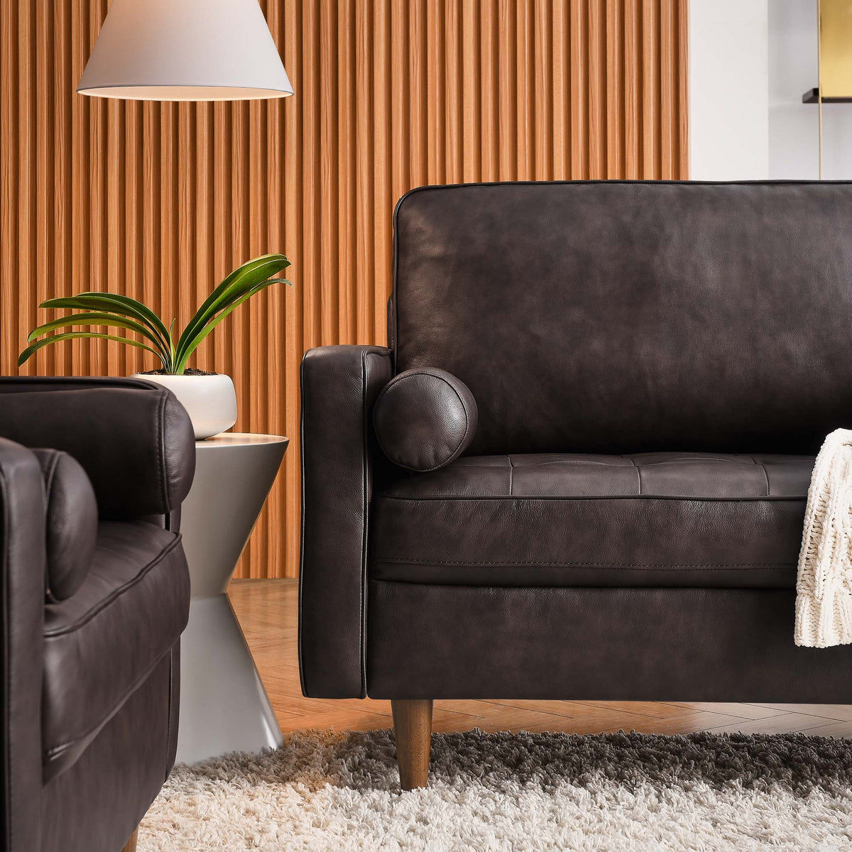 Valour 88" Leather Sofa - view 14