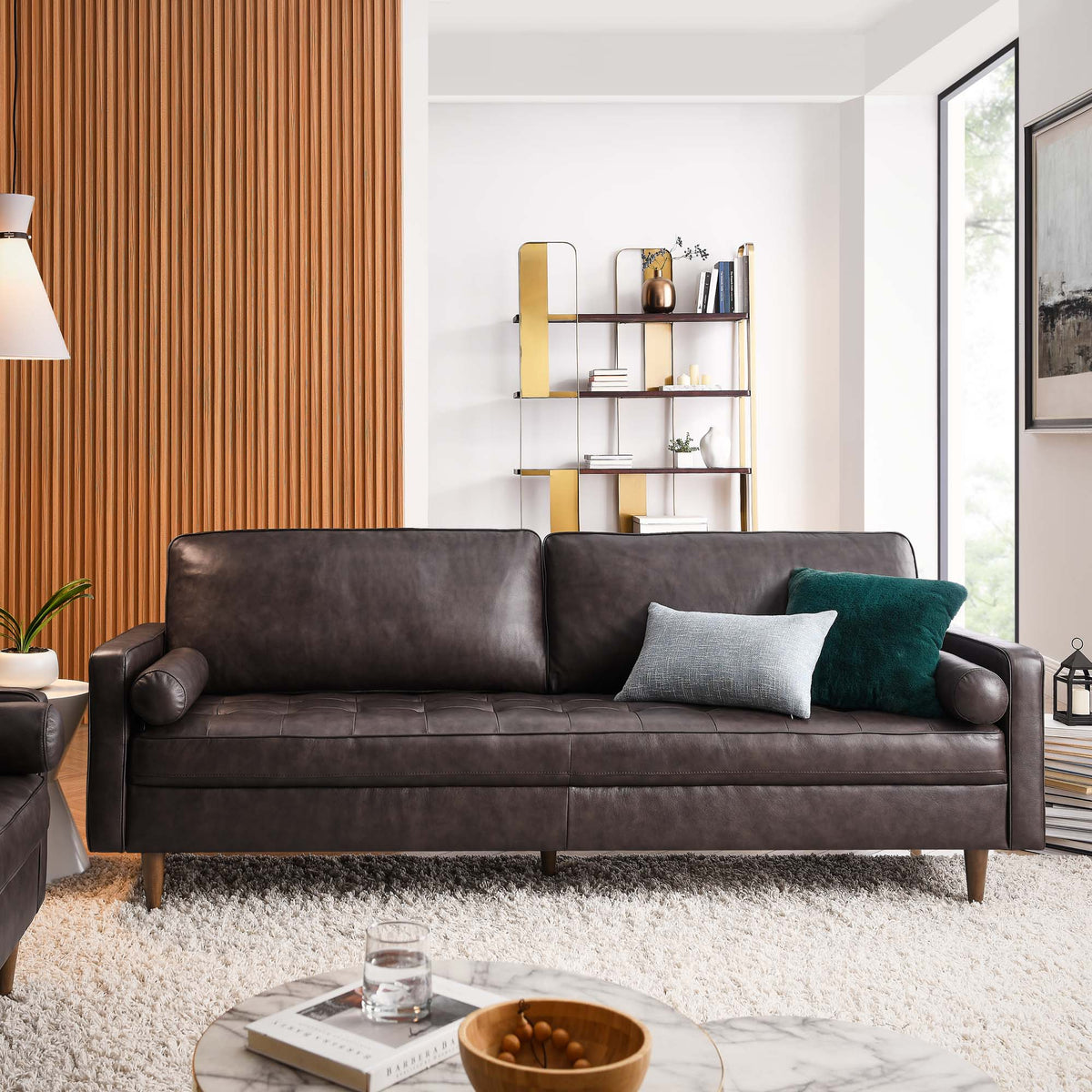 Valour 88" Leather Sofa - view 16