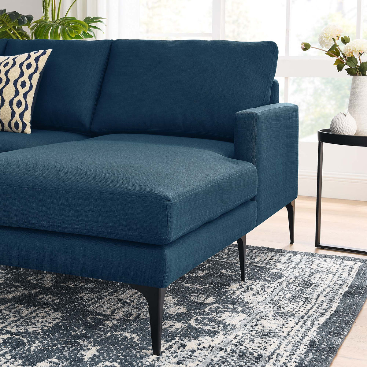Evermore Right-Facing Upholstered Fabric Sectional Sofa - view 25