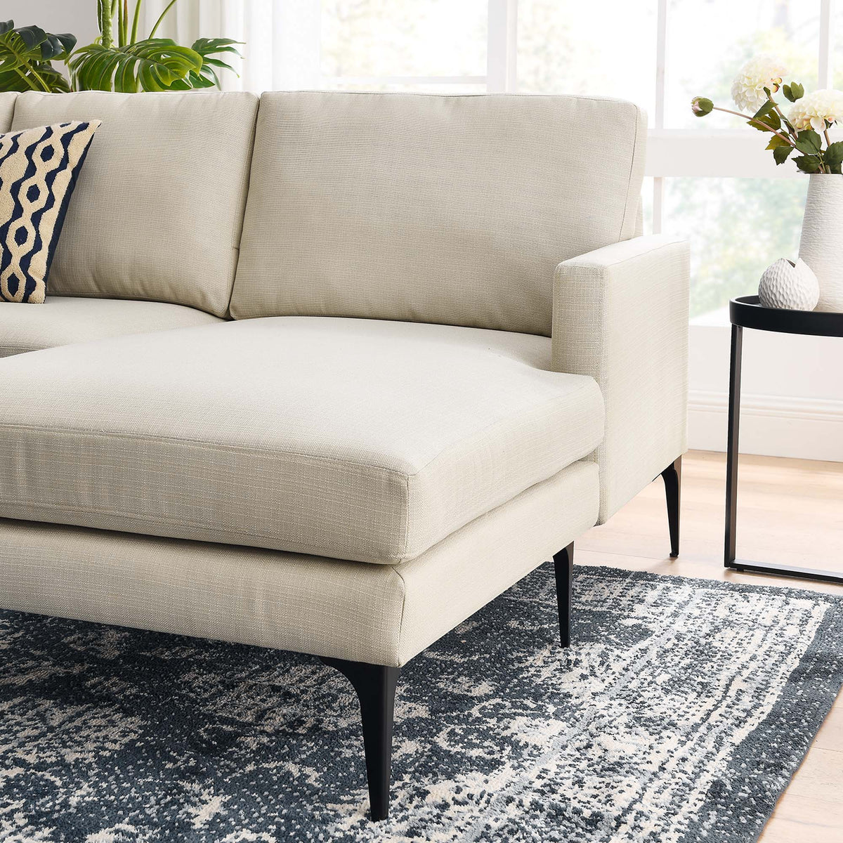 Evermore Right-Facing Upholstered Fabric Sectional Sofa - view 26