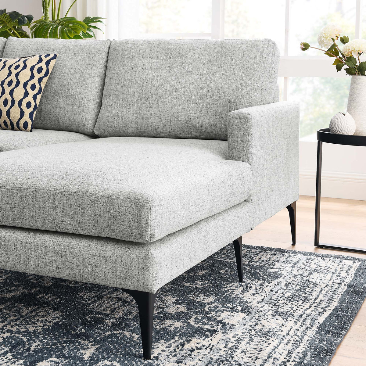 Evermore Right-Facing Upholstered Fabric Sectional Sofa - view 28