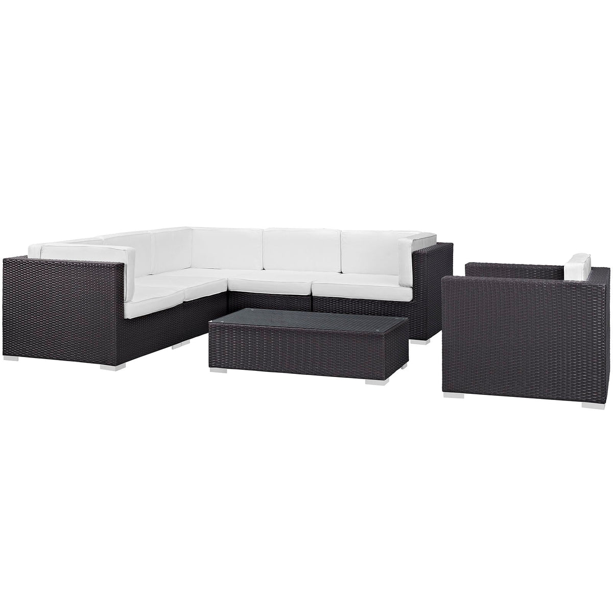 Corona 7 Piece Outdoor Patio Sectional Set - view 2
