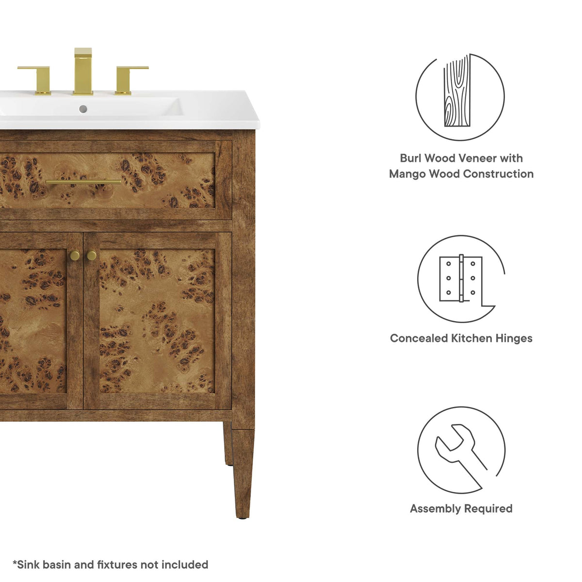 Elysian Bathroom Cabinet Basin Not Included
