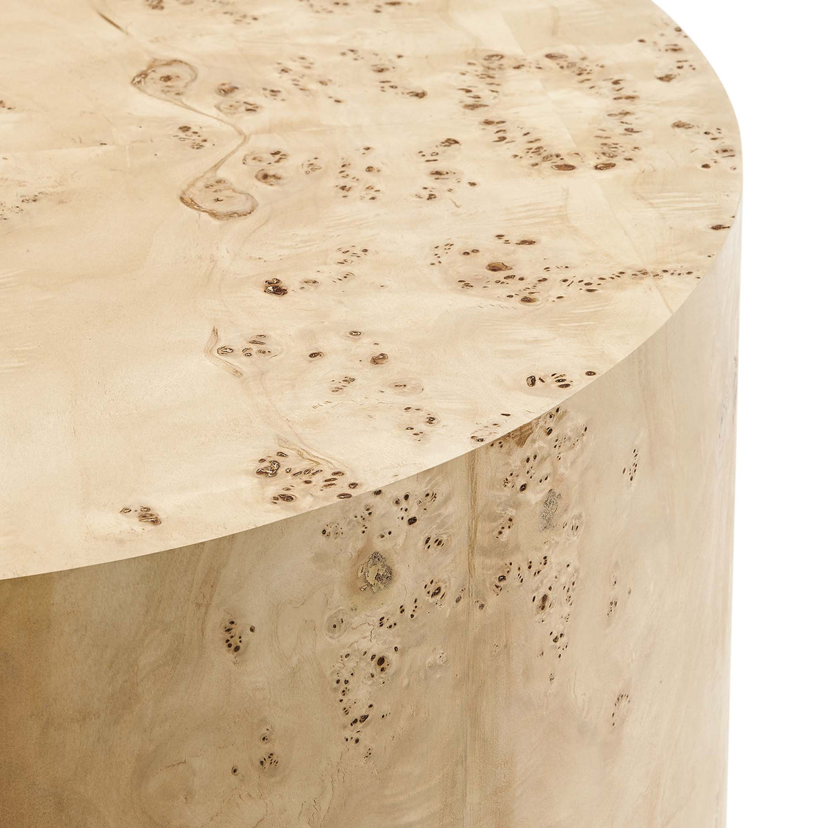 Cosmos 35" Round Burl Wood Coffee Table - view 8