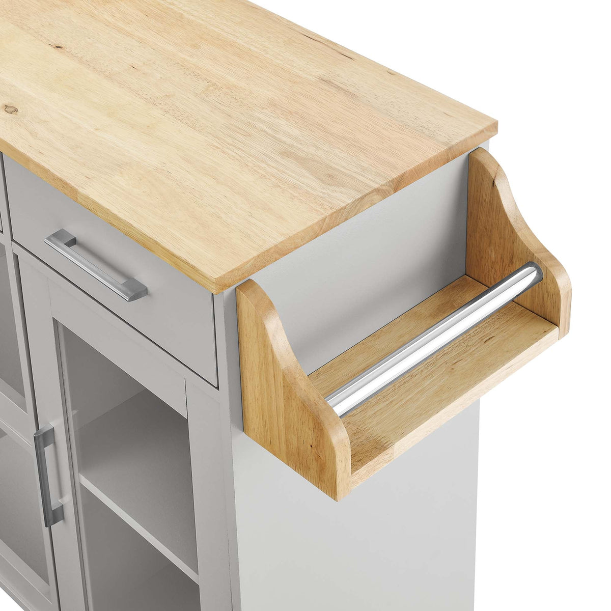 Culinary Kitchen Cart With Spice Rack - view 25