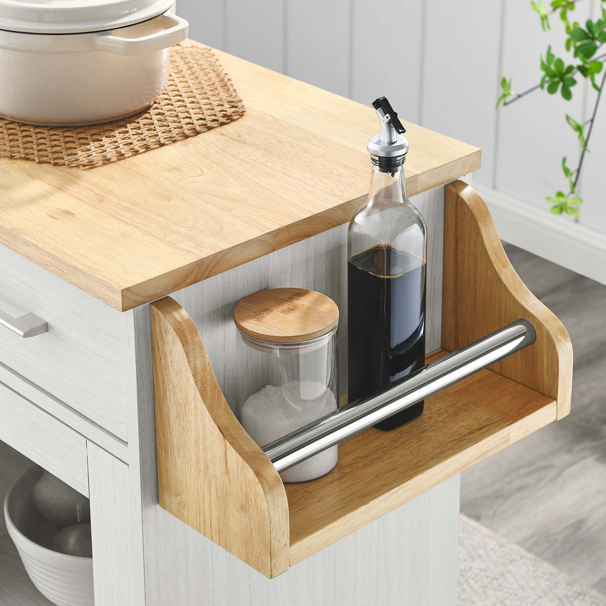 Culinary Kitchen Cart With Spice Rack - view 42