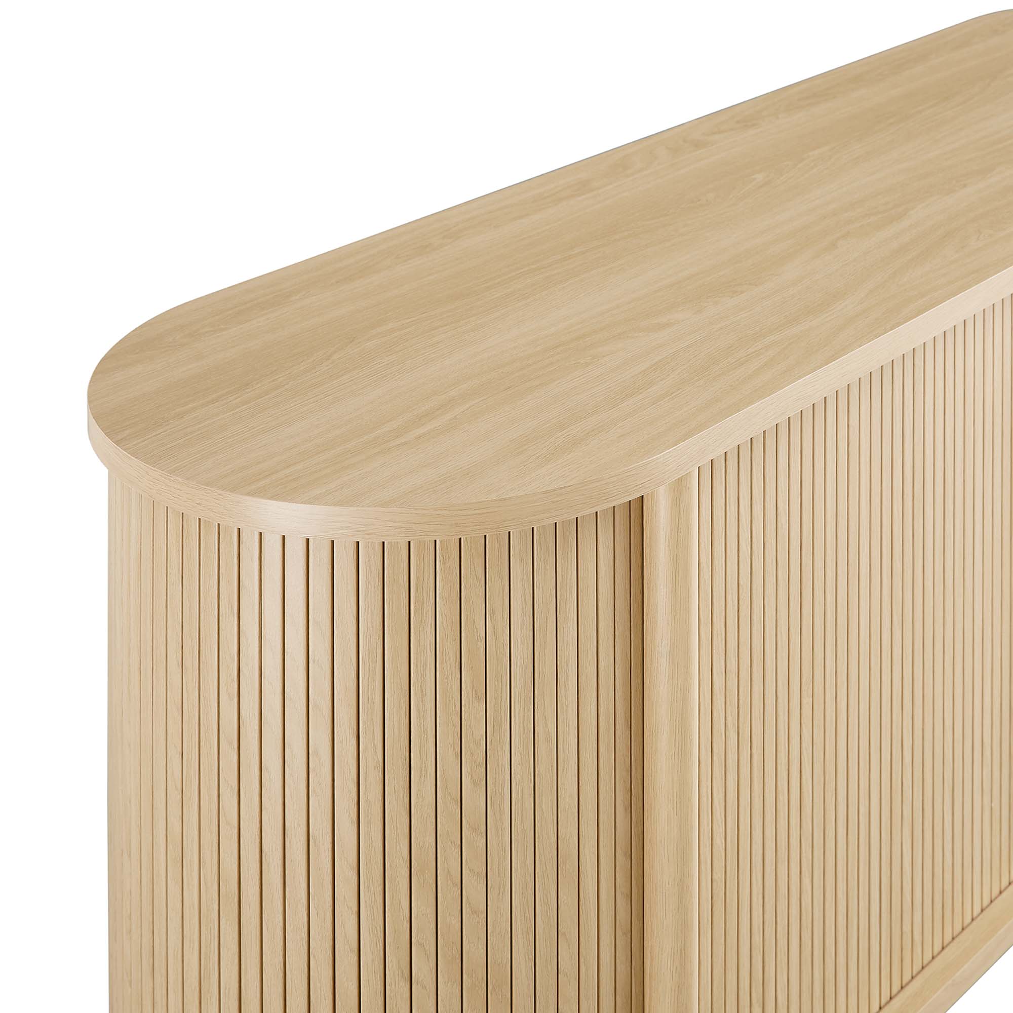 Cadence 63-Inch Curved Sideboard | Fluted Credenza