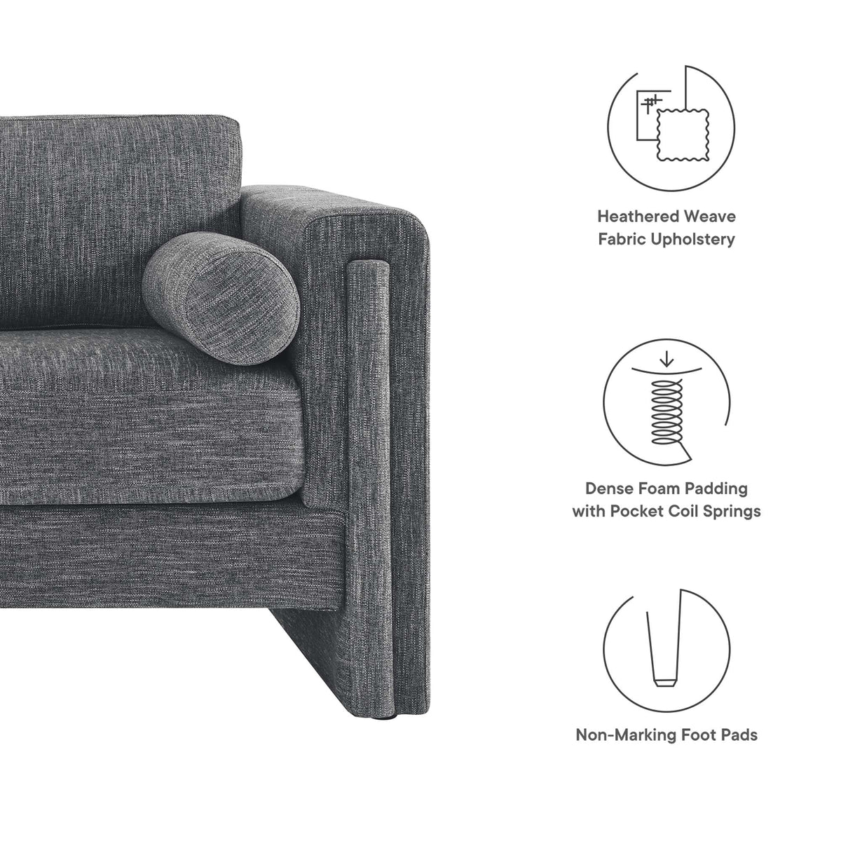 Visible Fabric Loveseat - view 11