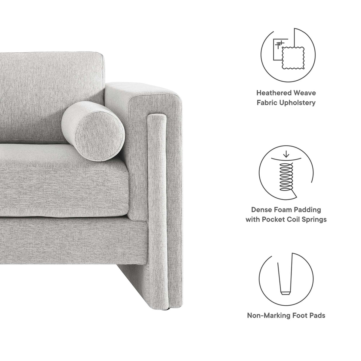 Visible Fabric Loveseat - view 12