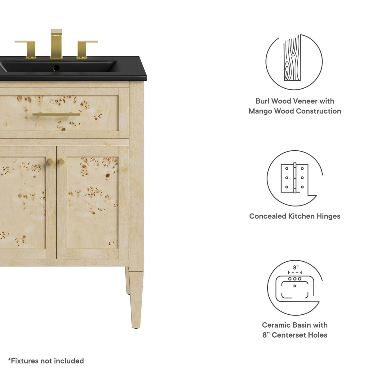 Elysian Bathroom Vanity Basin Included