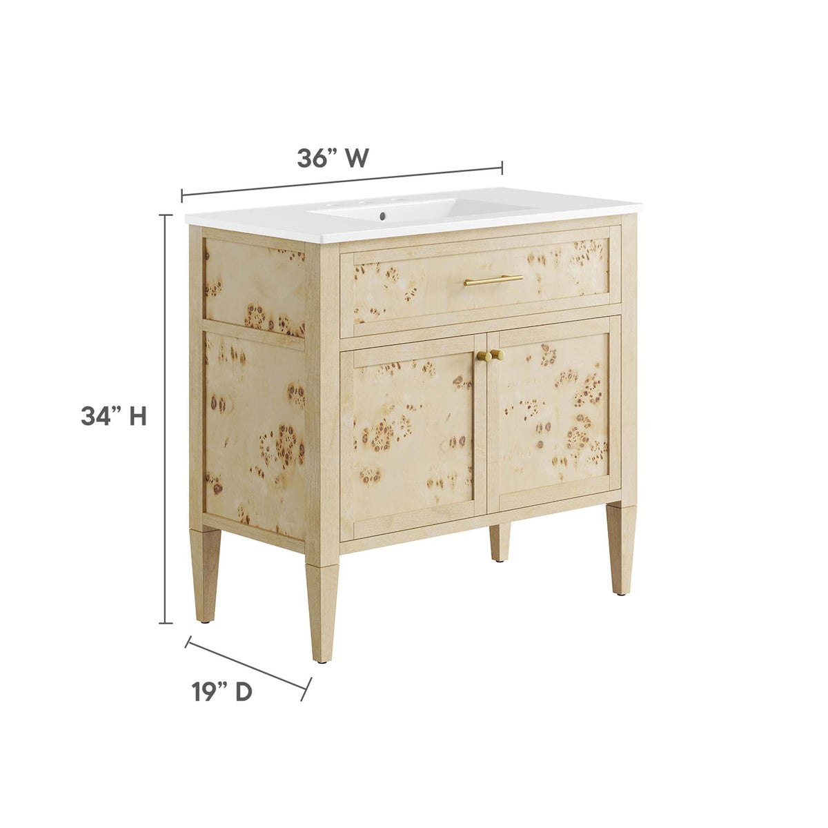 Elysian Bathroom Vanity Basin Included