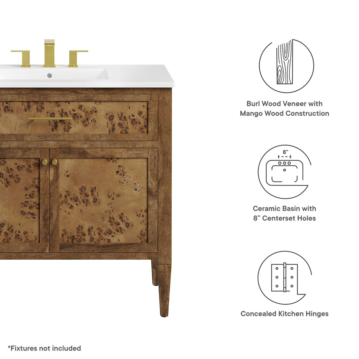 Elysian Bathroom Vanity Basin Included