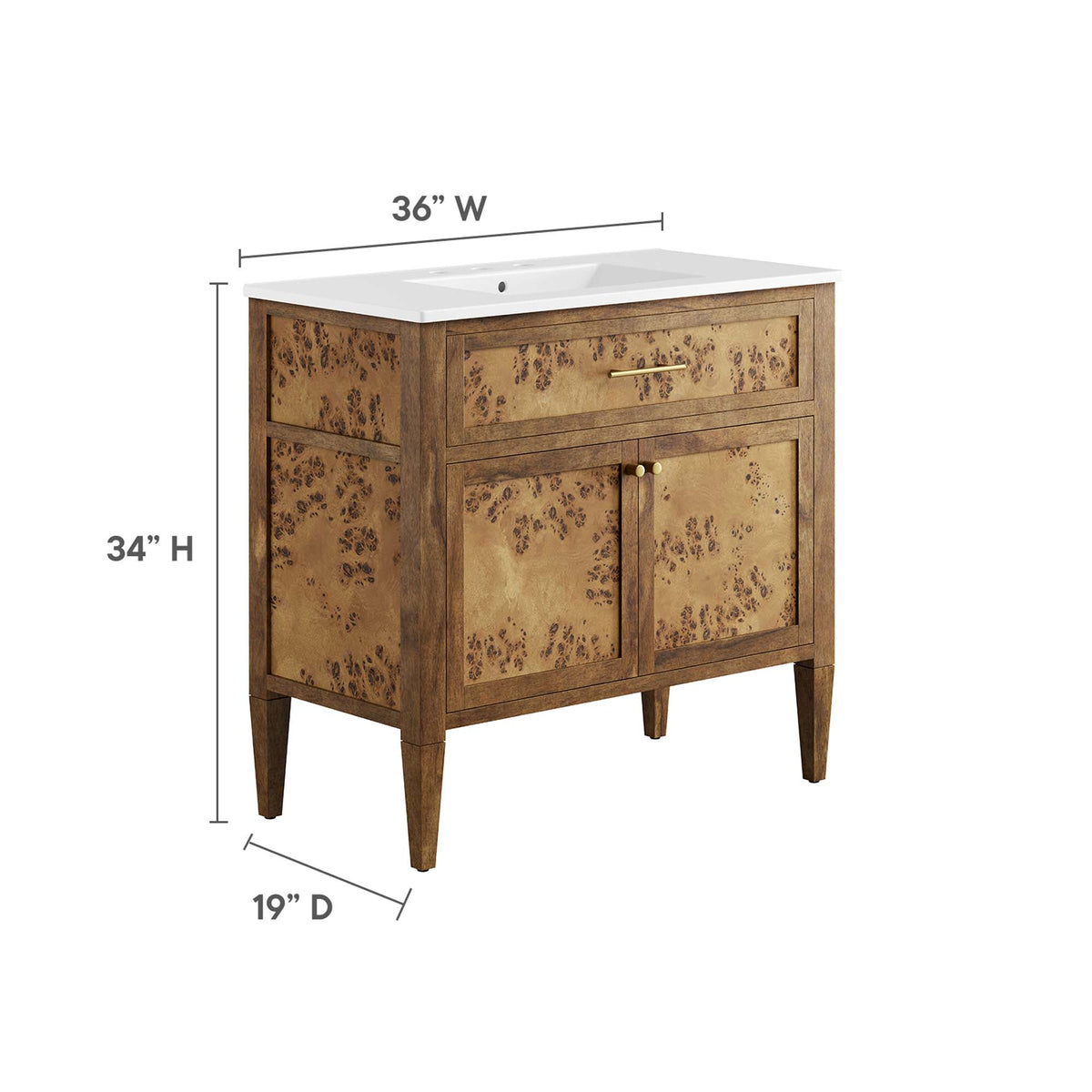 Elysian Bathroom Vanity Basin Included