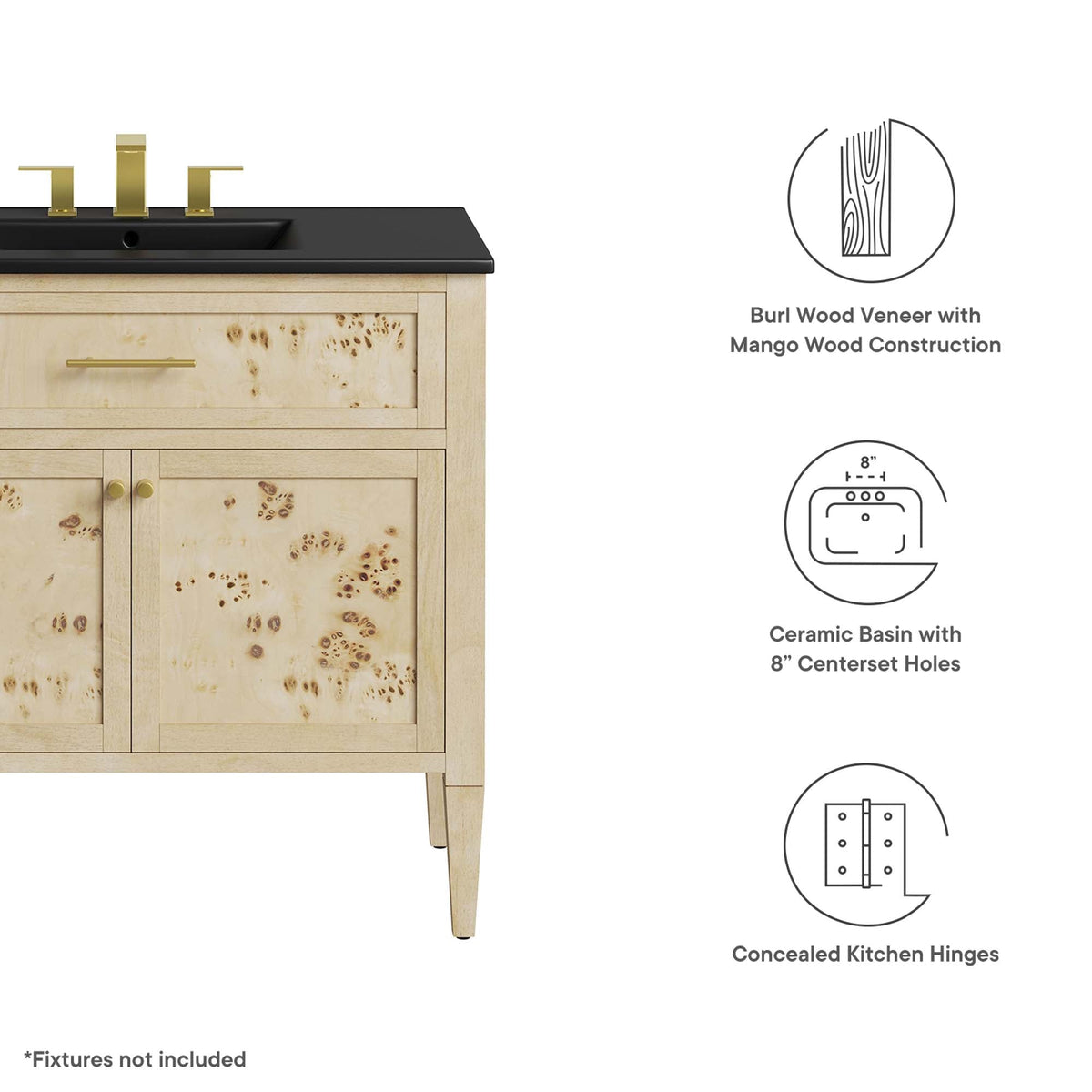 Elysian Bathroom Vanity Basin Included