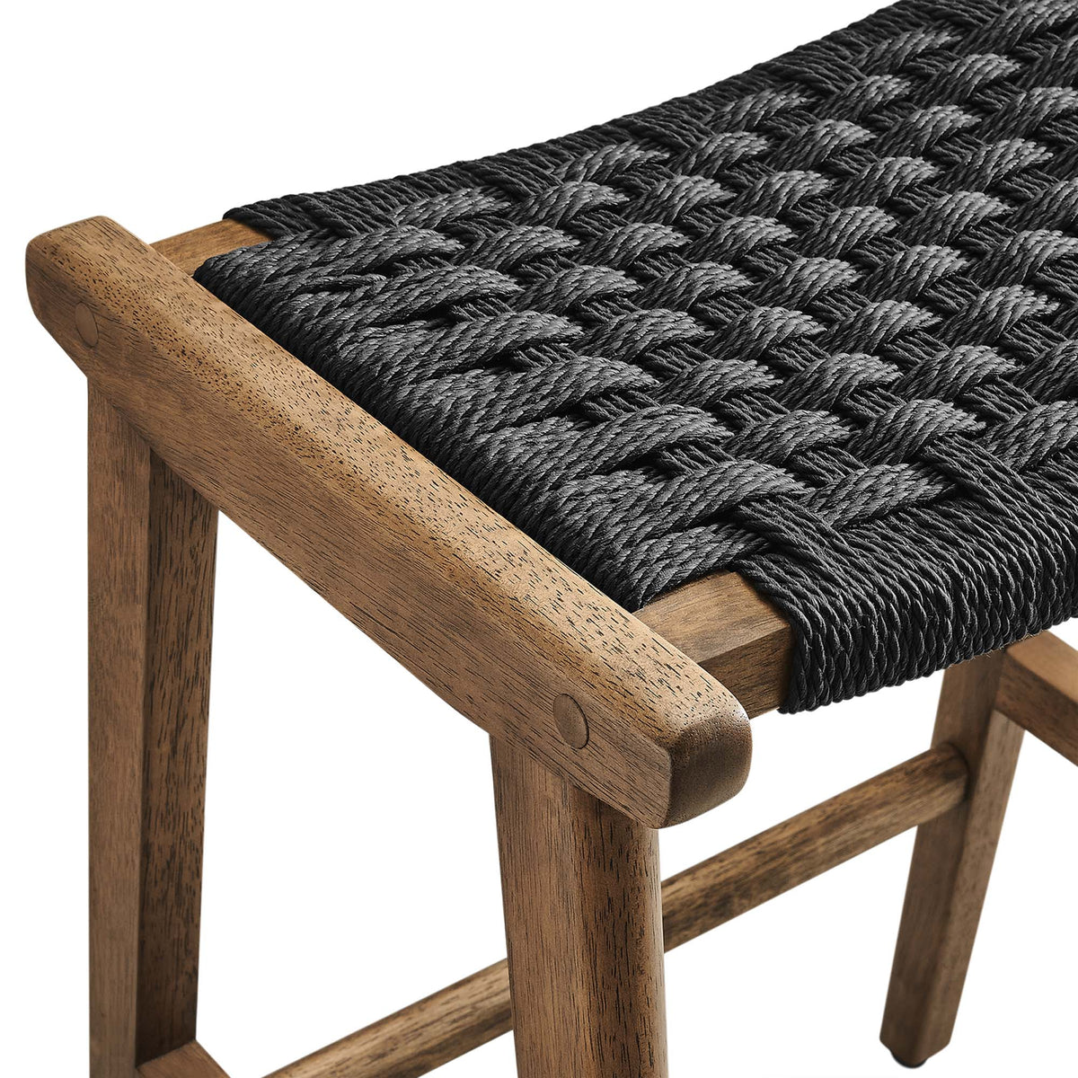 Saoirse Woven Rope Wood Counter Stool - Set of 2 - view 14