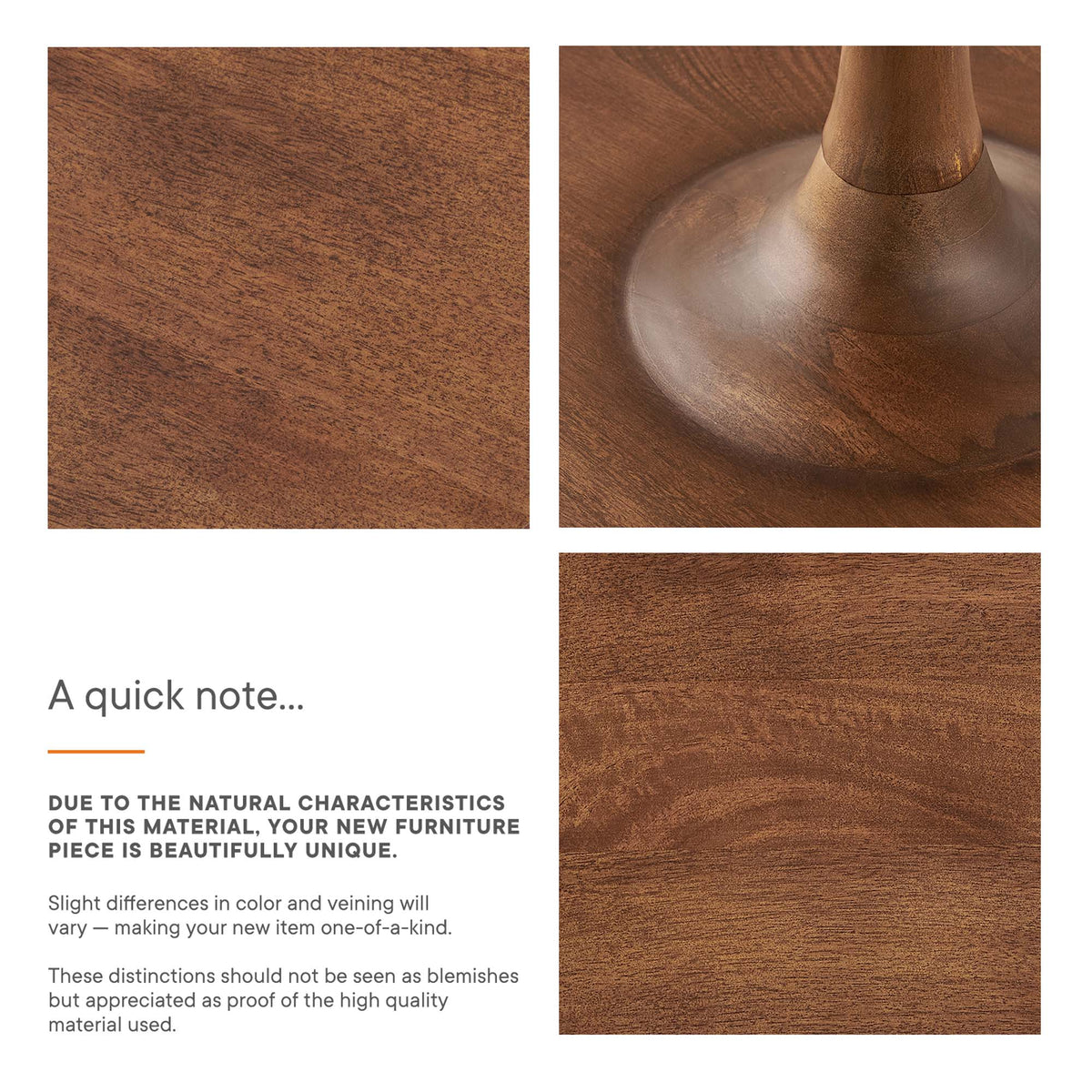 Lina Round Wood Side Table - view 7