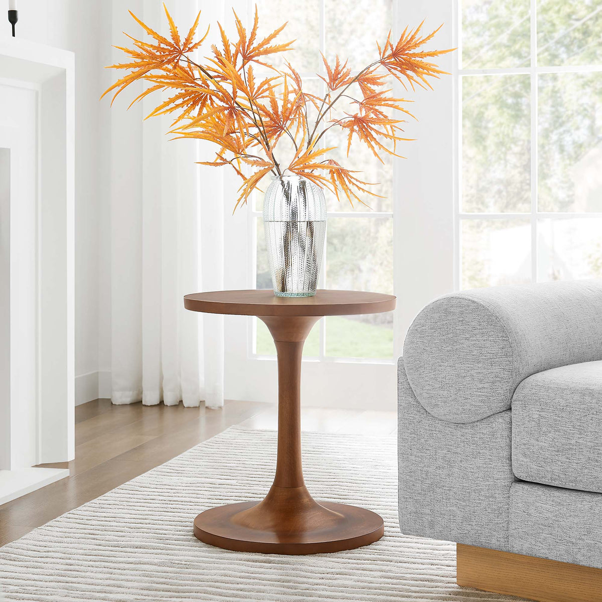 Lina Round Wood Side Table - view 9