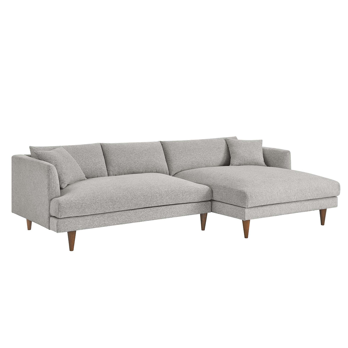 Zoya Right-Facing Down Filled Overstuffed Right Sectional Sofa - view 2