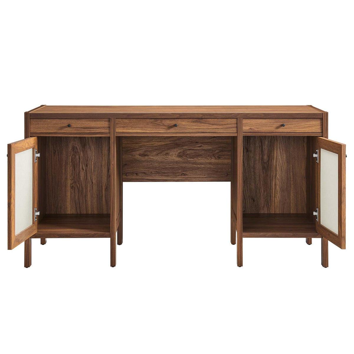 Capri 58" Wood Grain Office Desk - view 4