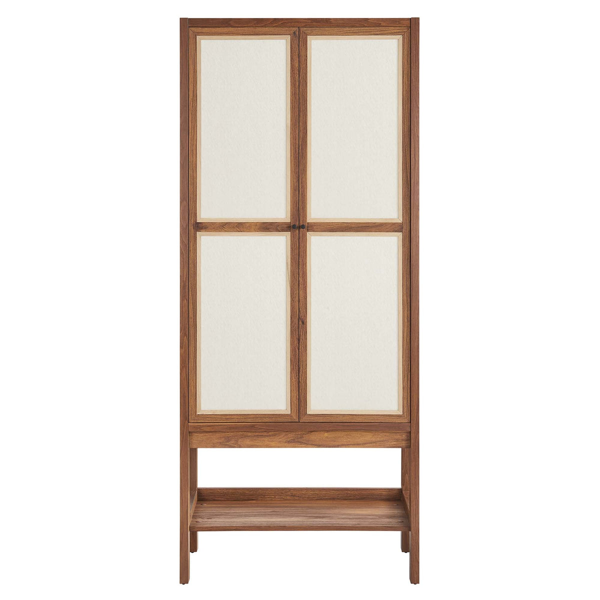 Capri Tall Wood Grain Standing Storage Cabinet - view 3