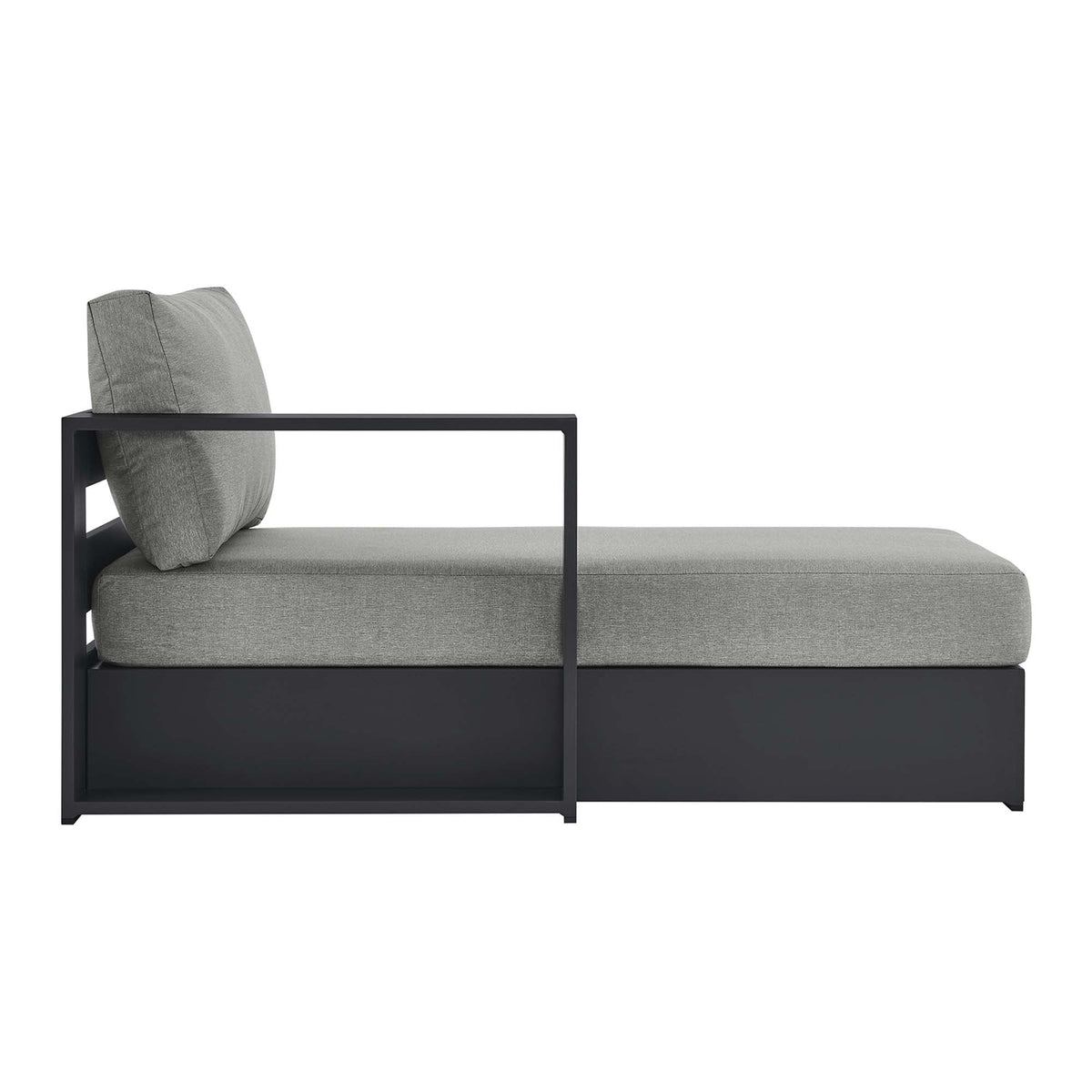 Tahoe Outdoor Patio Powder-Coated Aluminum Modular Left-Facing Chaise Lounge - view 5