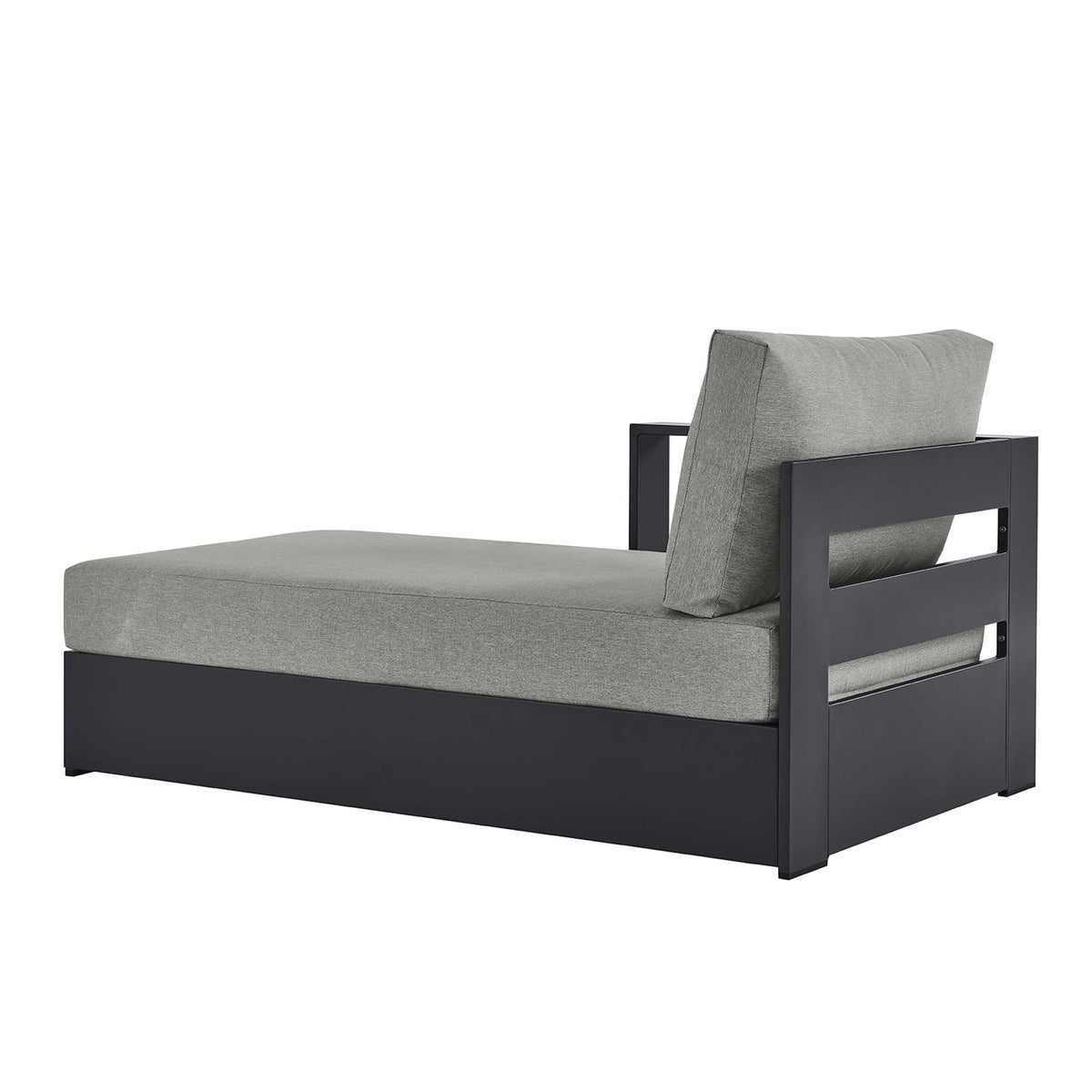 Tahoe Outdoor Patio Powder-Coated Aluminum Modular Left-Facing Chaise Lounge - view 8