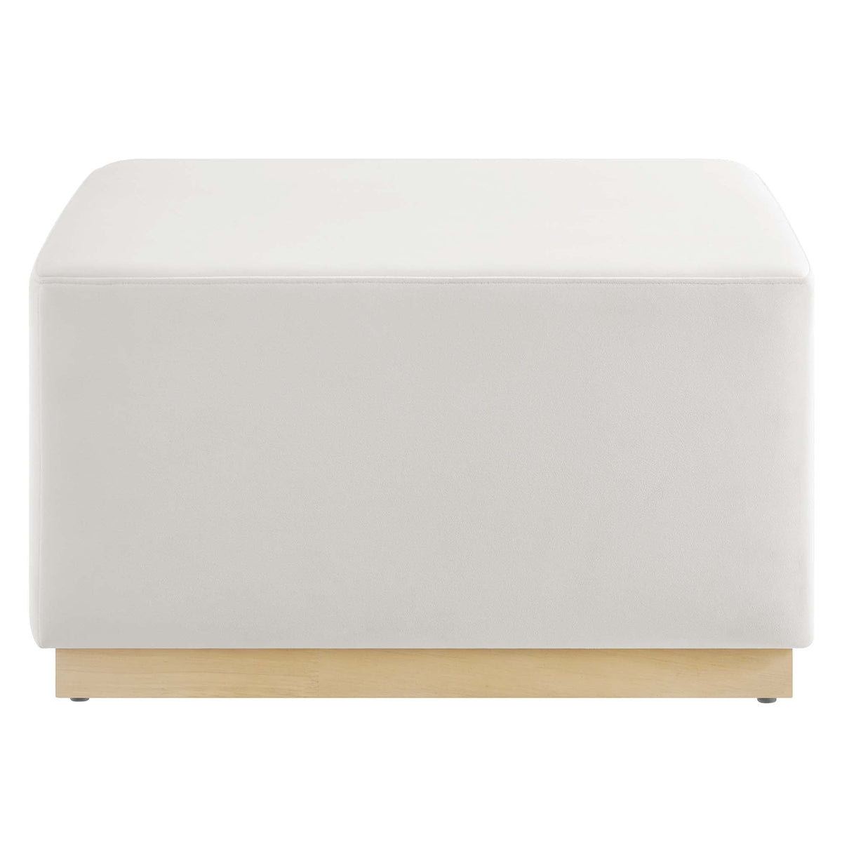 Tilden Large 28" Square Performance Velvet Upholstered Ottoman