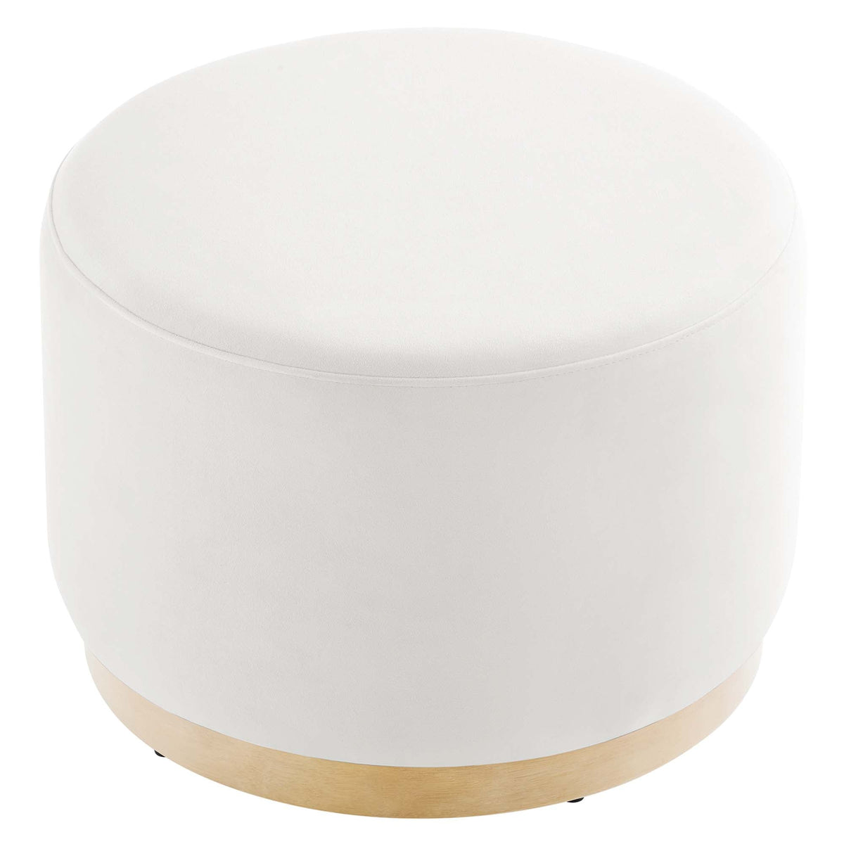 Tilden Large 23" Round Performance Velvet Upholstered Ottoman - view 7