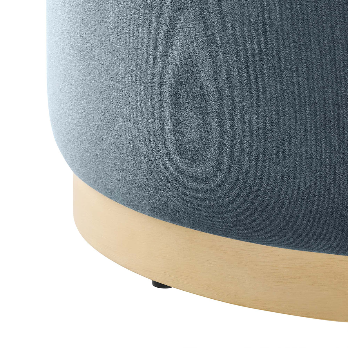 Tilden Large 23" Round Performance Velvet Upholstered Ottoman - view 13