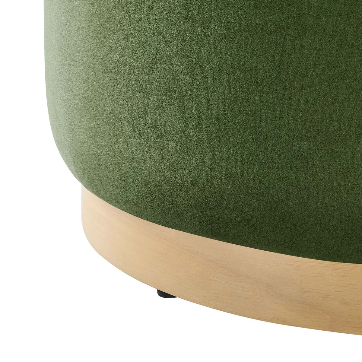 Tilden Large 23" Round Performance Velvet Upholstered Ottoman - view 11