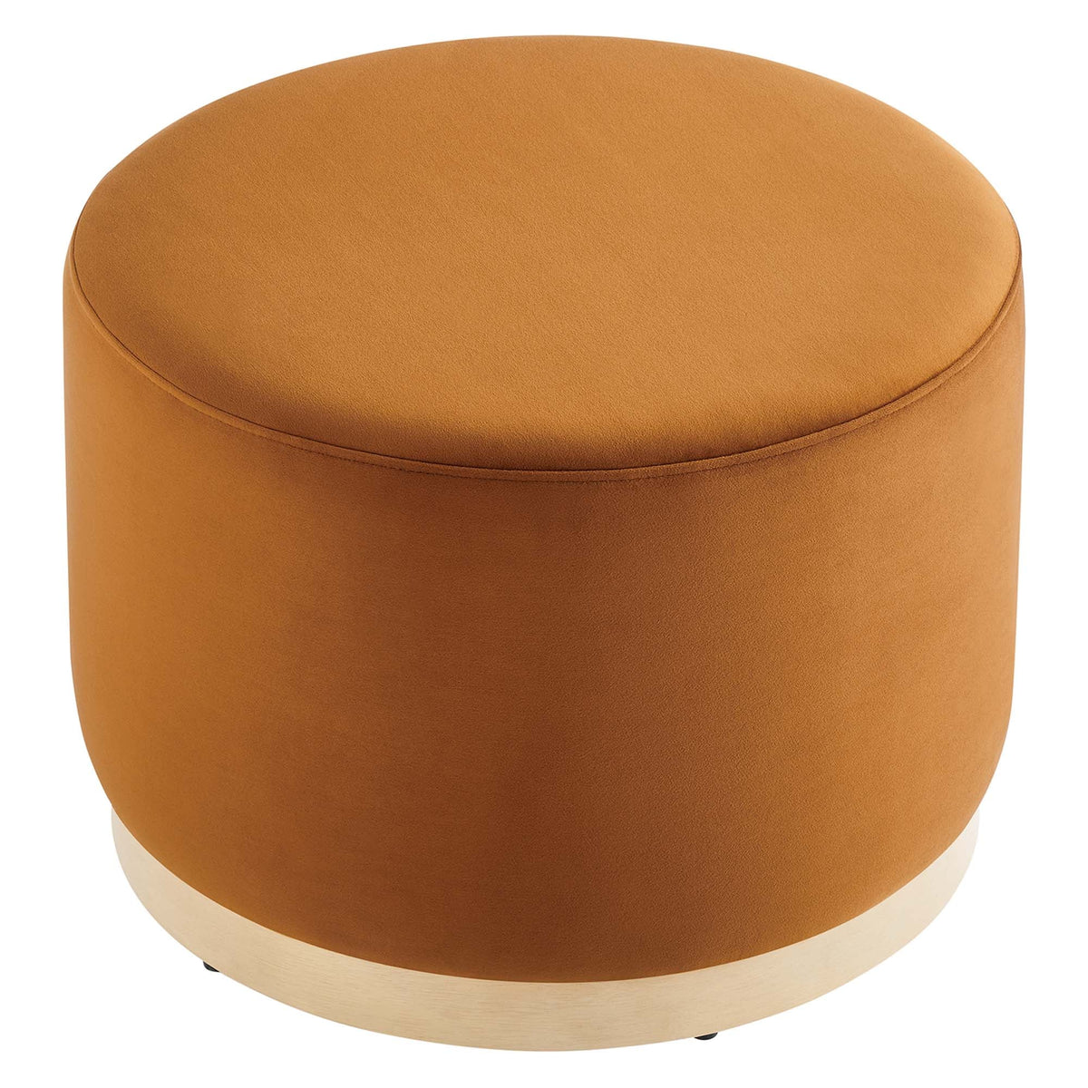 Tilden Large 23" Round Performance Velvet Upholstered Ottoman - view 9