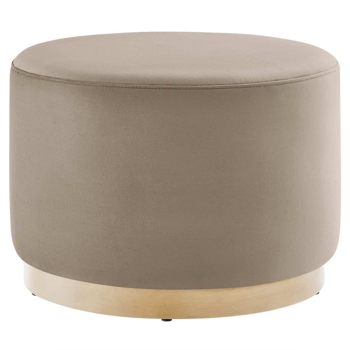 Tilden Large 23" Round Performance Velvet Upholstered Ottoman - view 5