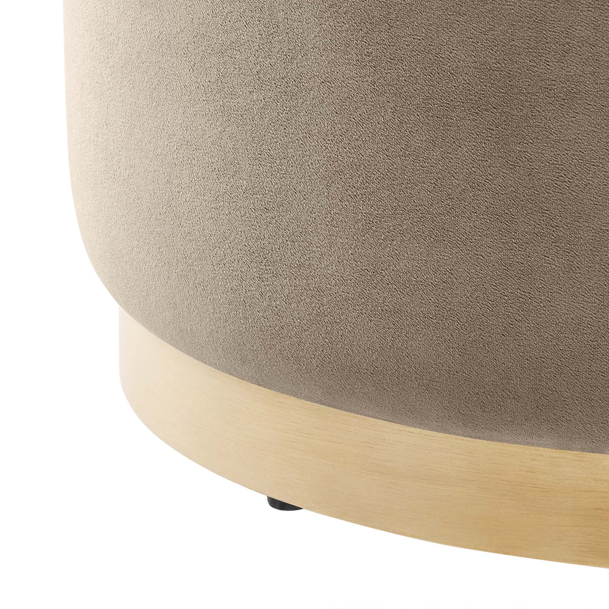 Tilden Large 23" Round Performance Velvet Upholstered Ottoman - view 15