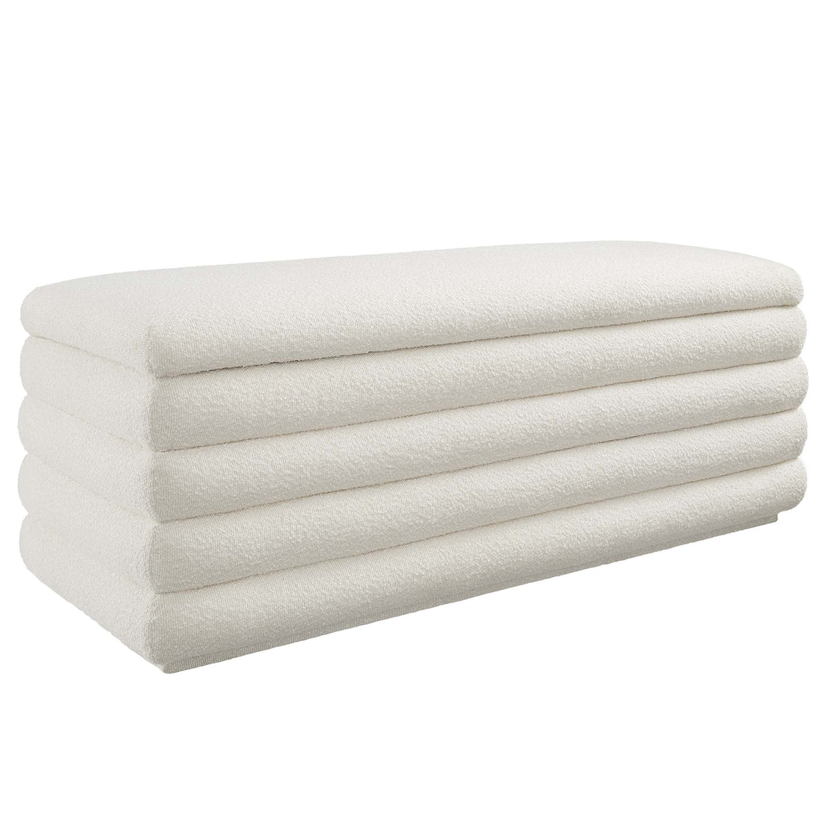Mezzo Boucle Upholstered Storage Bench - view 1