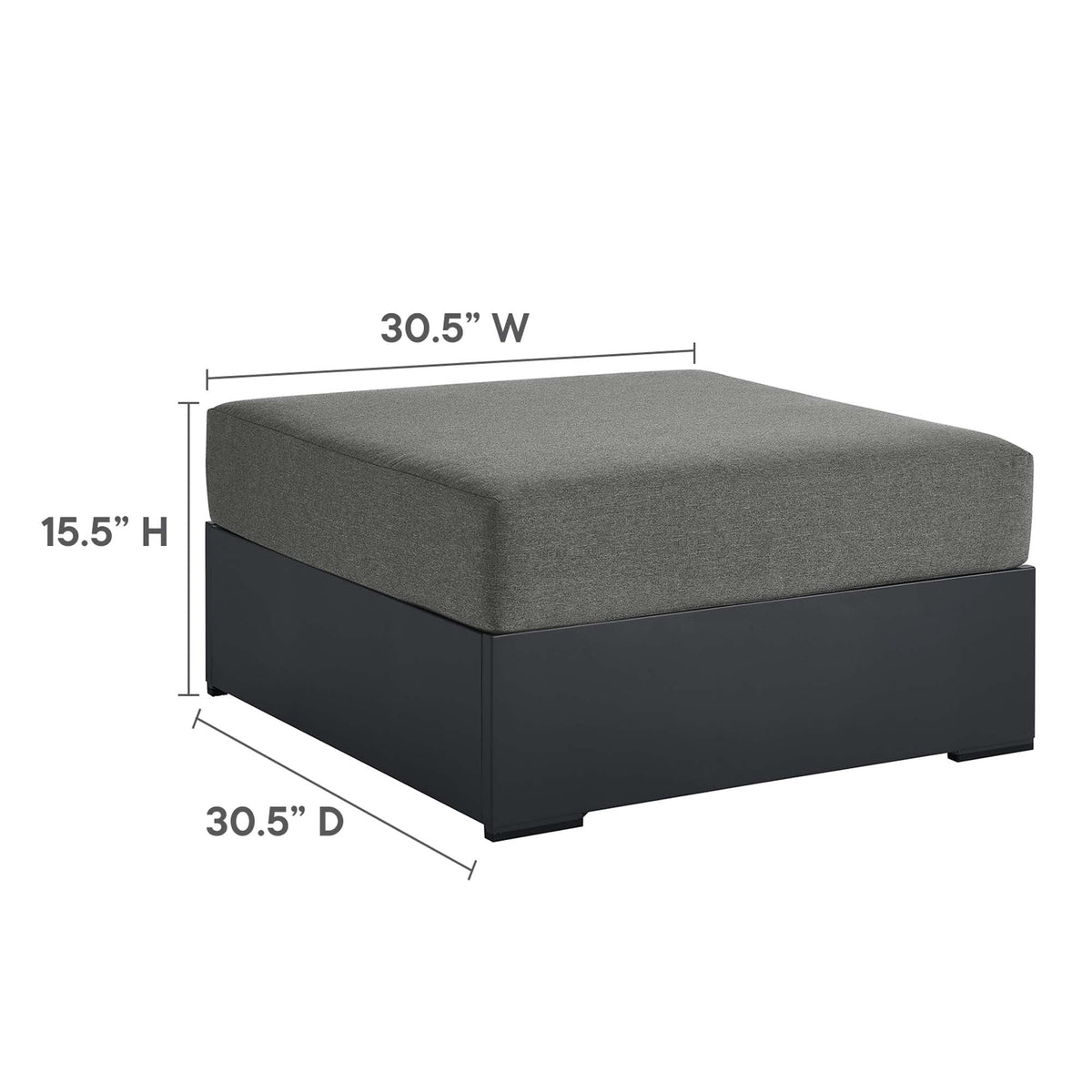 Tahoe 5-Piece Outdoor Patio Powder-Coated Aluminum Sectional Sofa Set - view 22