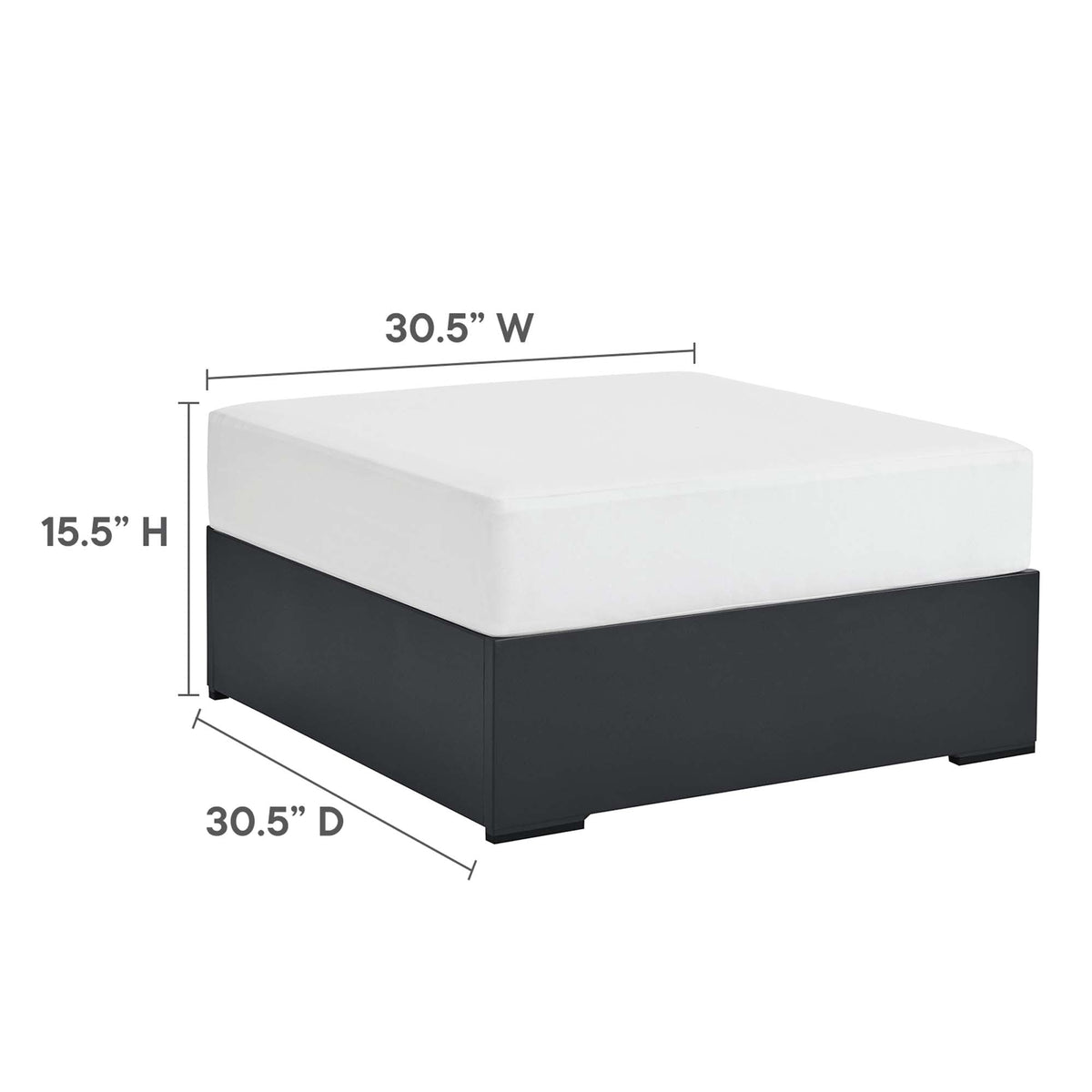 Tahoe 5-Piece Outdoor Patio Powder-Coated Aluminum Sectional Sofa Set - view 24